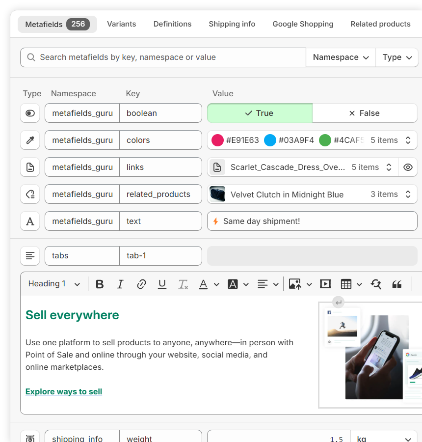 Advanced Editor